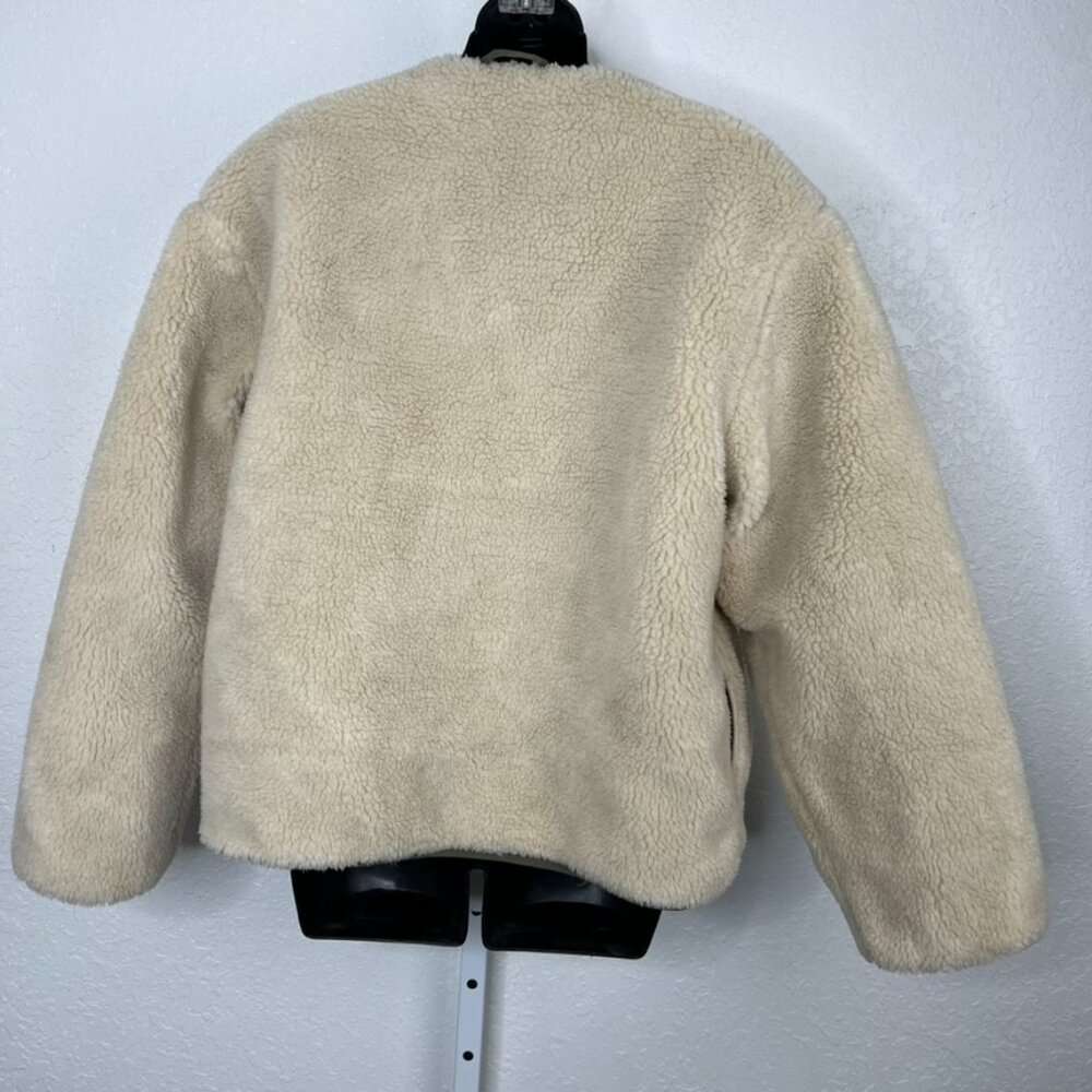 Brixton Sherpa Reversible‎ Insulated Jacket Cream Olive M Cozy Gorpcore Neutral - Picture 13 of 16